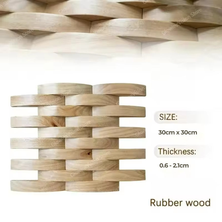 Veyrona – Solid Wood 3D Mosaic Wall Panel Acoustic Decor