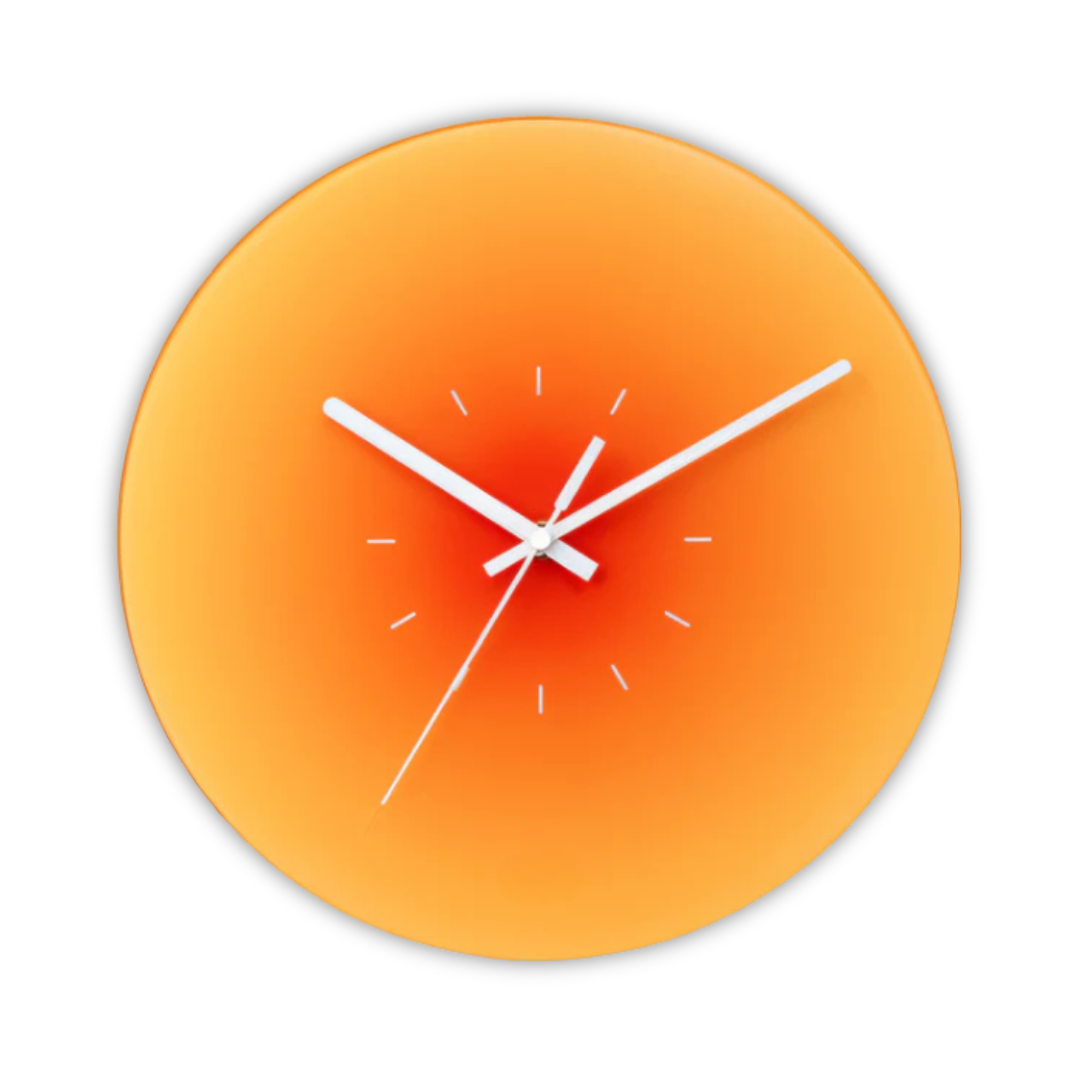 Sunset - Designer Glass Wall Clock