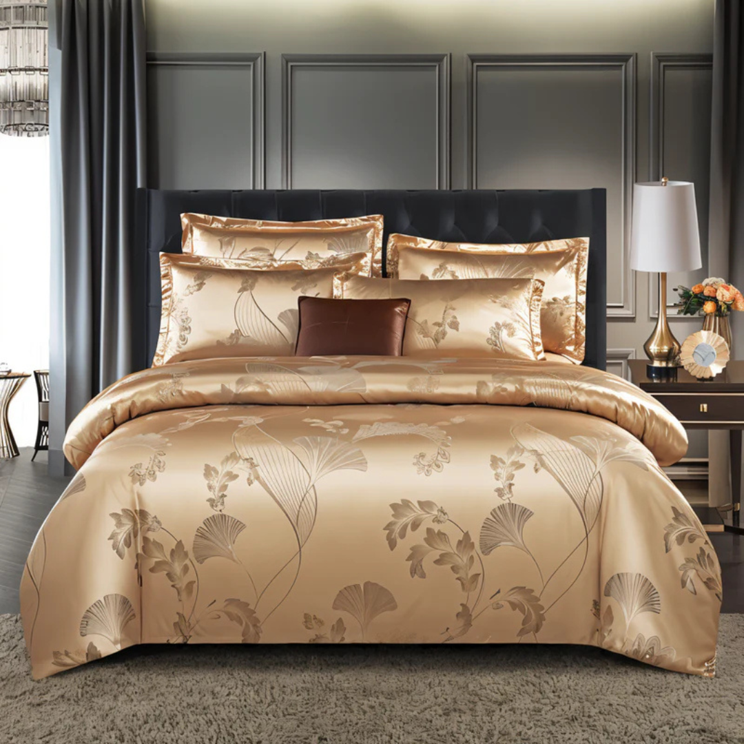 Satin - Nice Satin Duvet Cover with Floral Print
