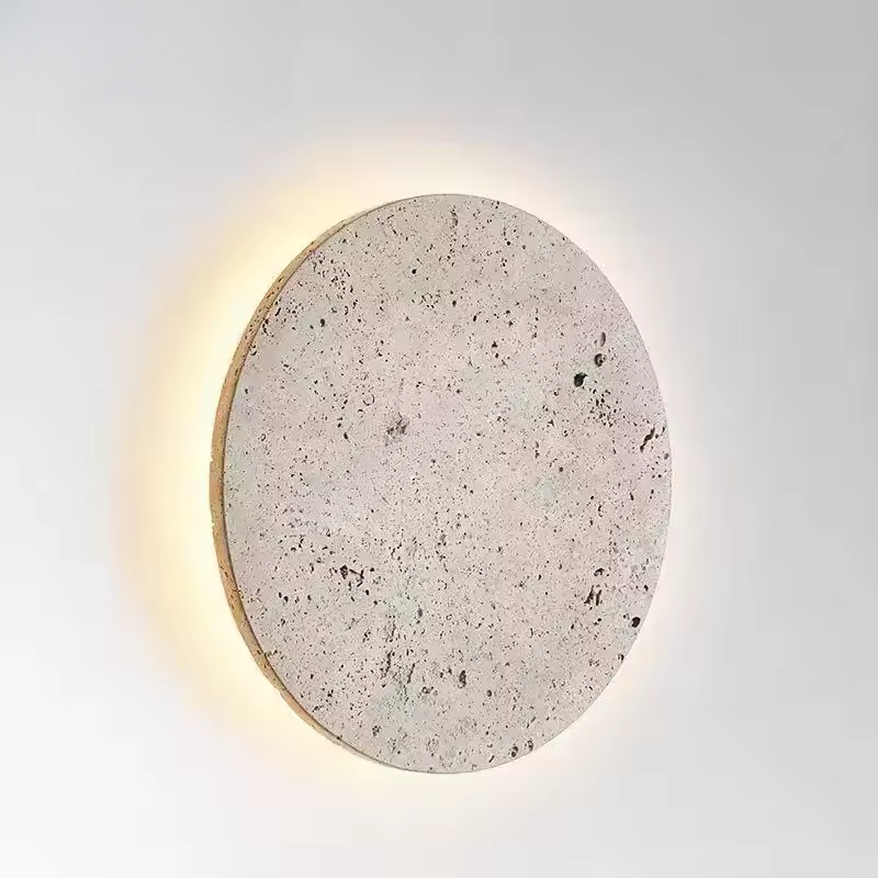 Avernia – Wabi-Sabi Travertine Natural Stone Wall Lamp
