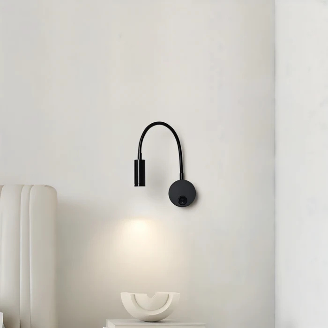 Lumio - Flexible black indoor LED wall lamp