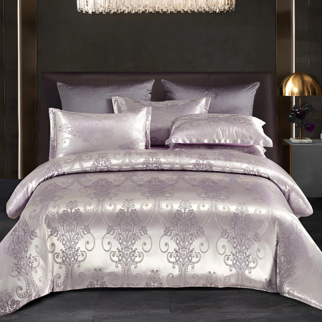 Satin - Nice Satin Duvet Cover with Floral Print