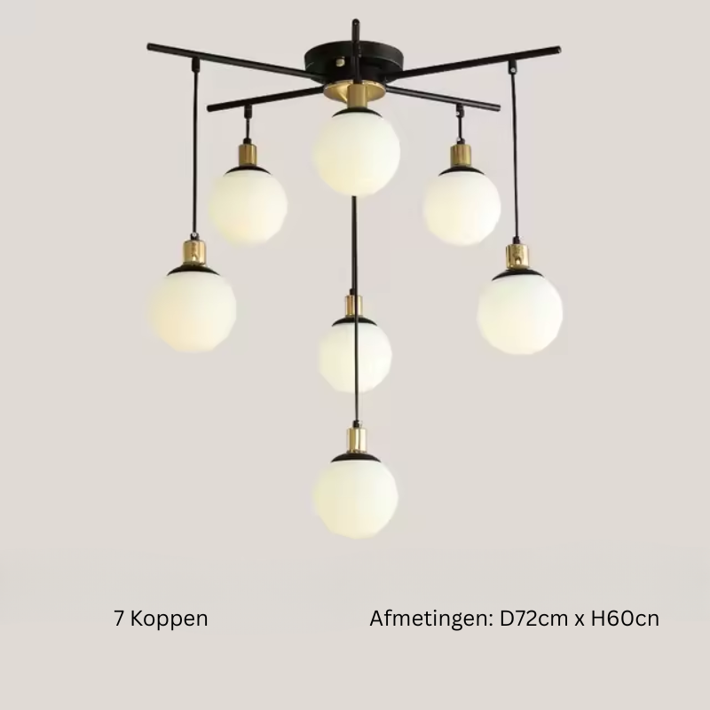 Ignatia - Vintage Scandinavian Chandelier with LED Lighting for the Living Room