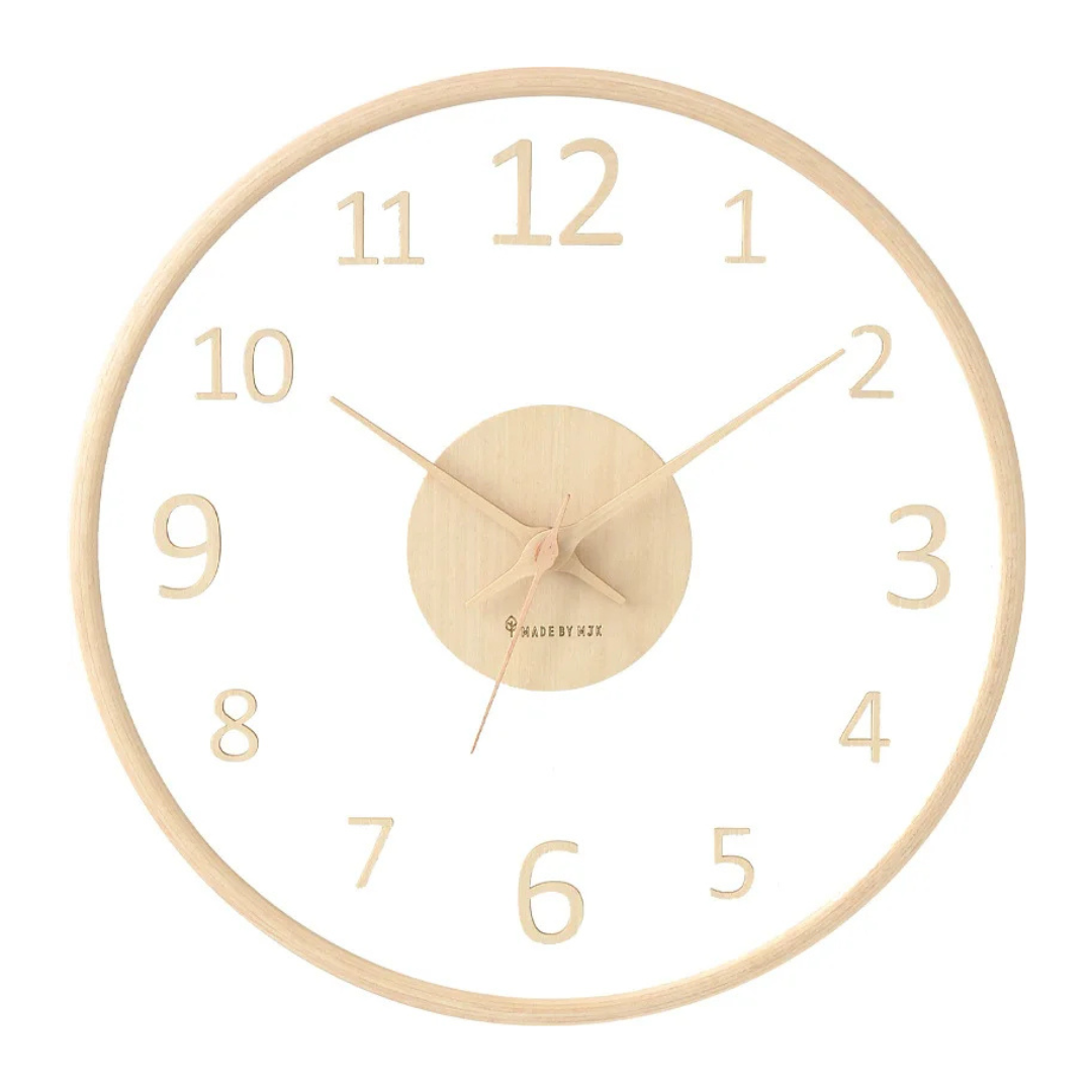 Metron - Stylish Wooden Wall Clock with Glass