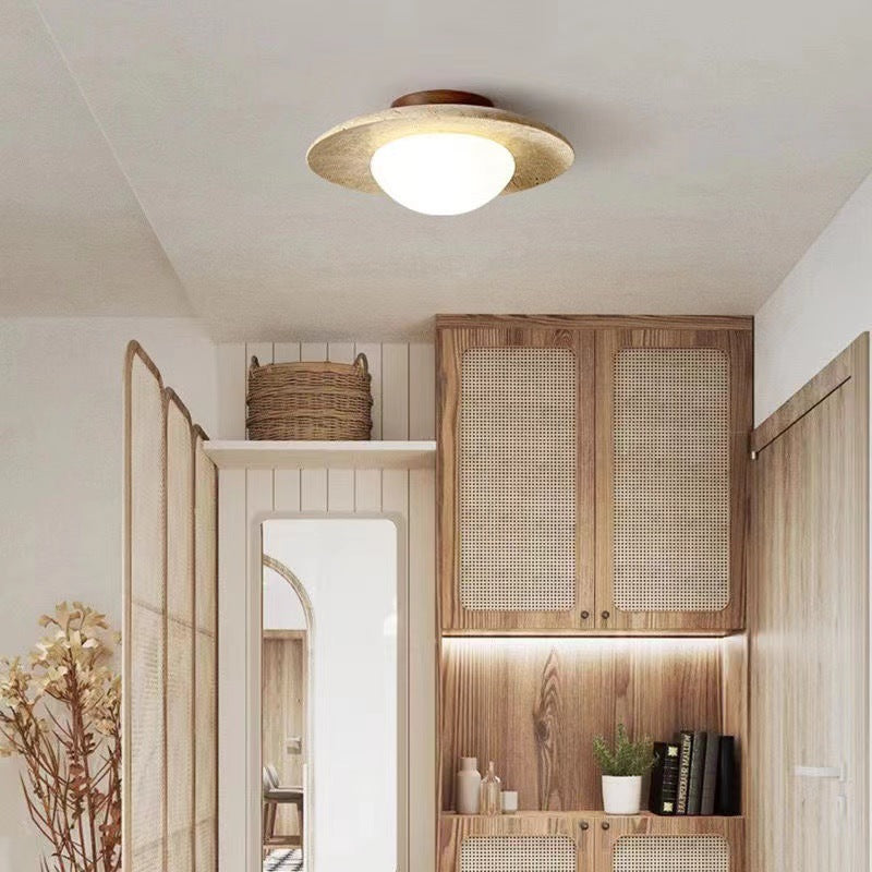 Lyonea – Minimalist Travertine Ceiling Lamp