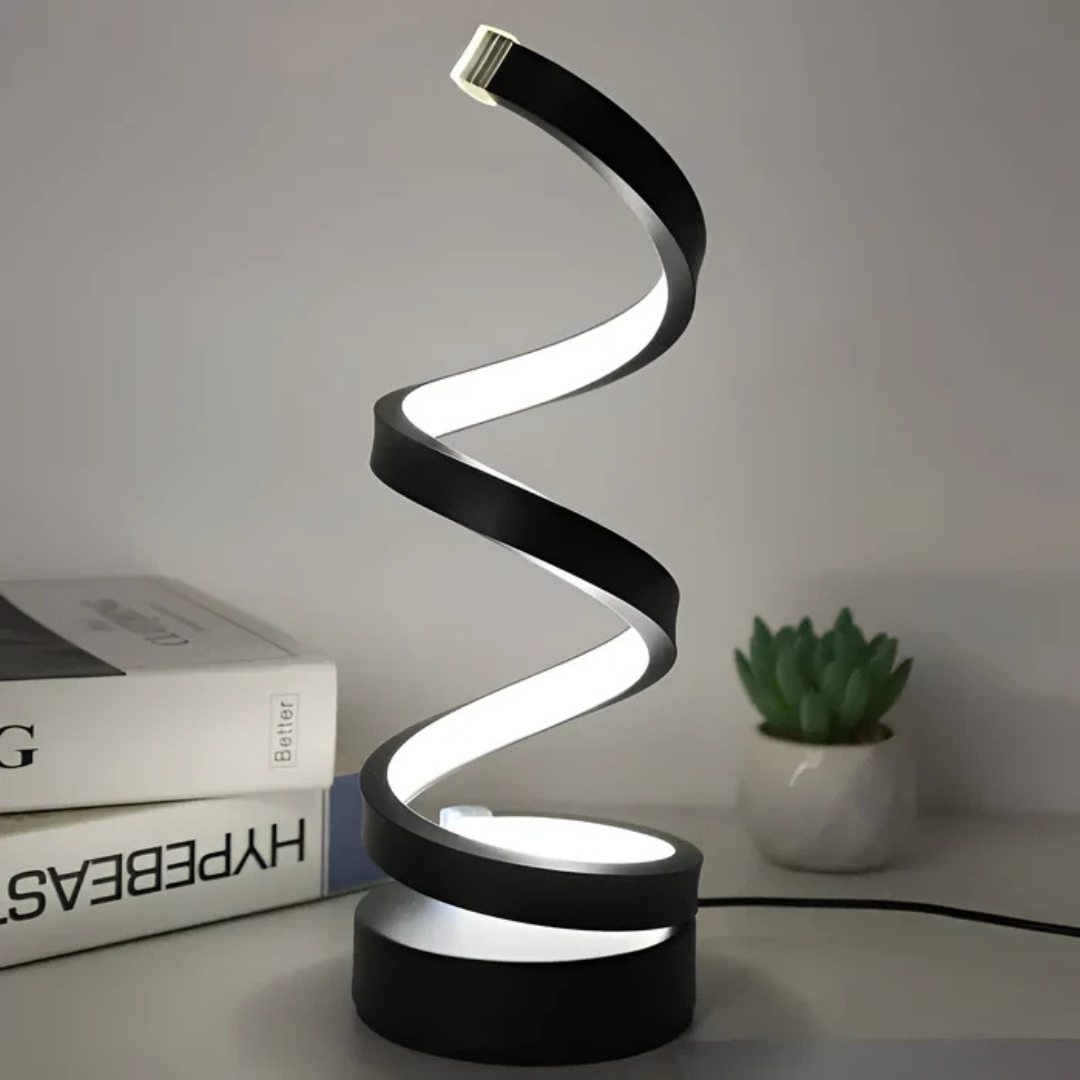 Leto - LED Table Lamp with Spiral Design
