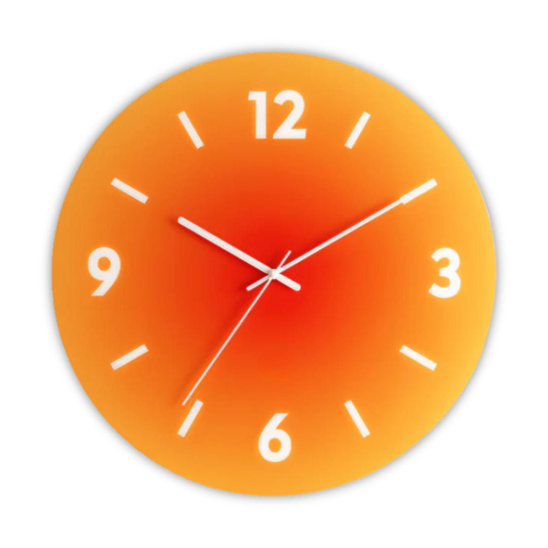 Sunset - Designer Glass Wall Clock