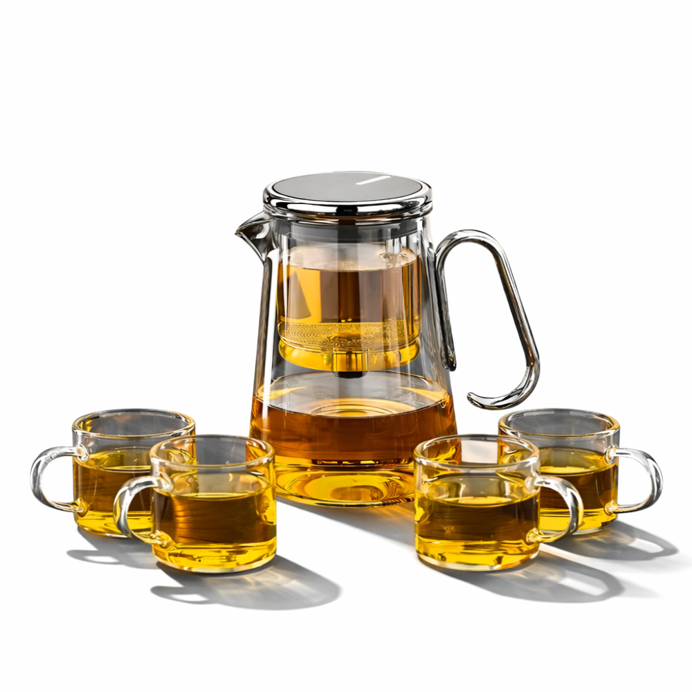Calyria – Magnetic Glass Teapot 700ml Borosilicate Stainless Steel