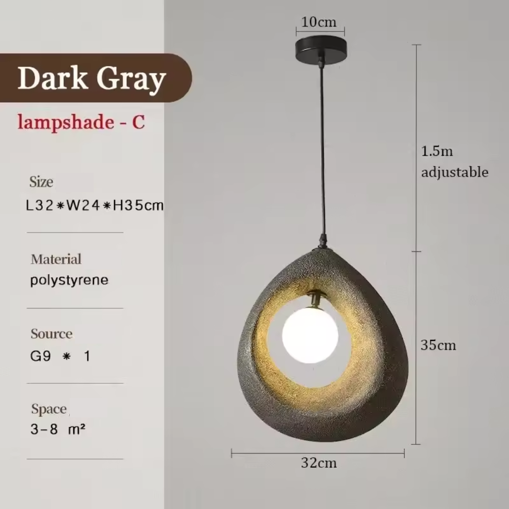 Auralessa – Japanese Wabi Sabi Minimalist Pendant Lamp