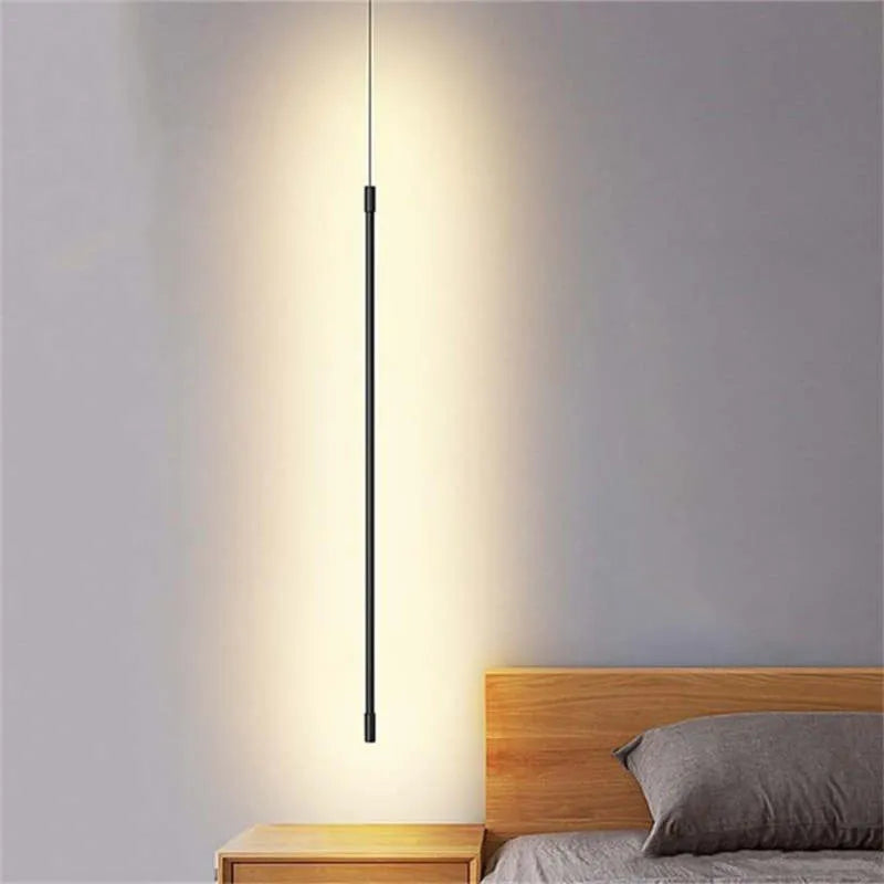 Lorencia - Black Metal Pendant Lamp Linear Minimalist Design