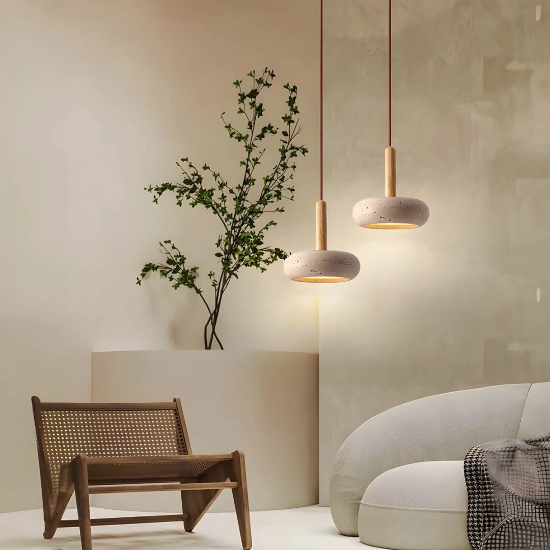 Faustina - Travertine pendant lamp