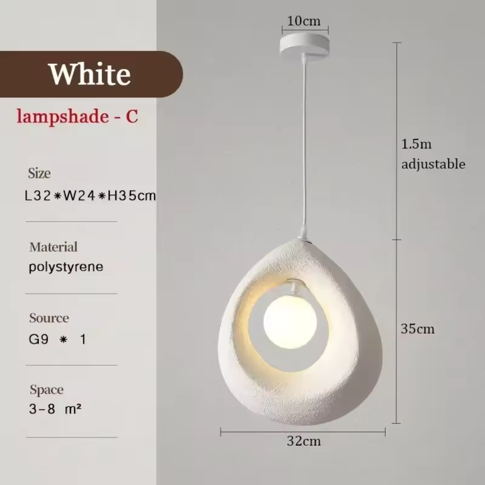 Auralessa – Japanese Wabi Sabi Minimalist Pendant Lamp
