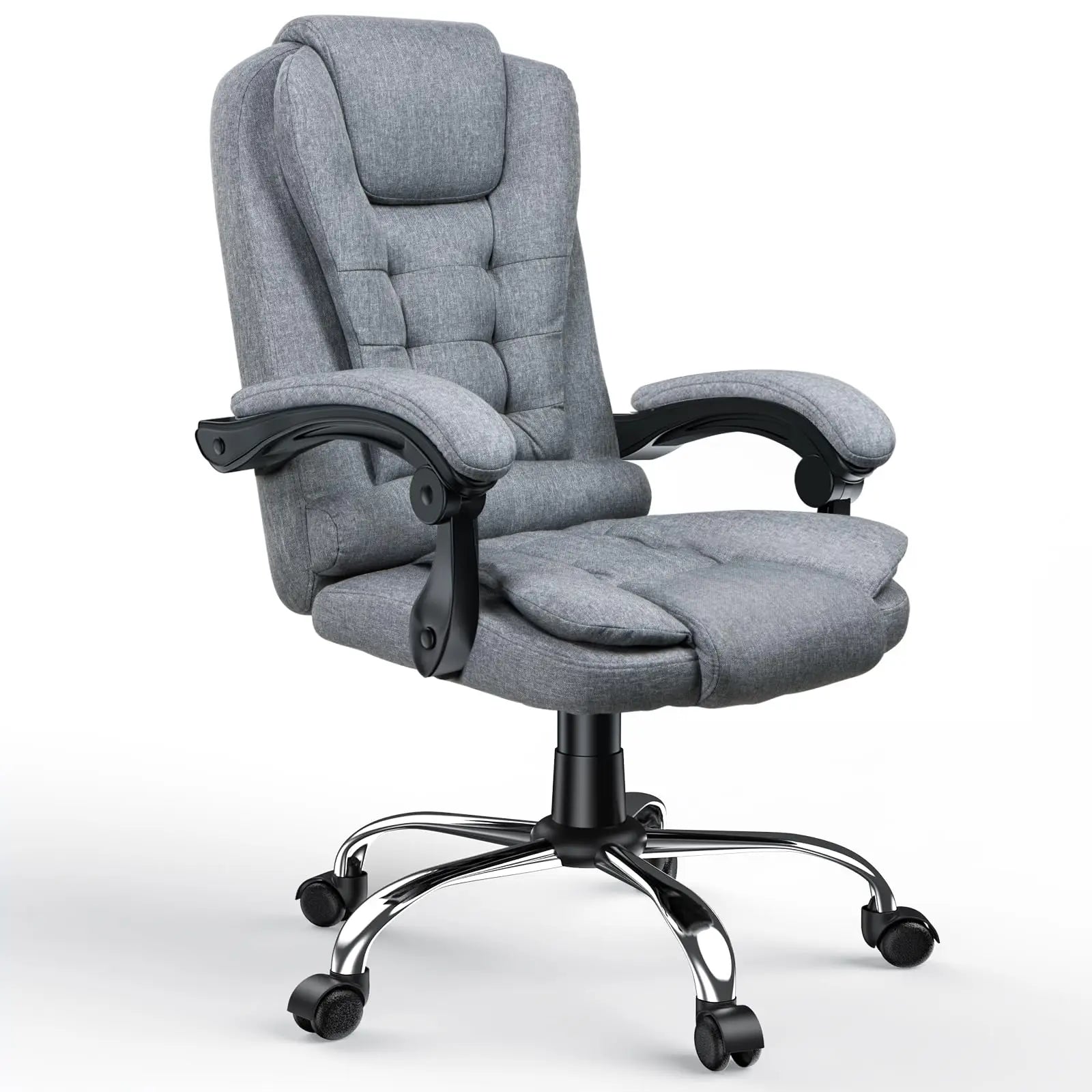 Castor - Ergonomic High Back Office Chair in Faux Leather with Swivel Function