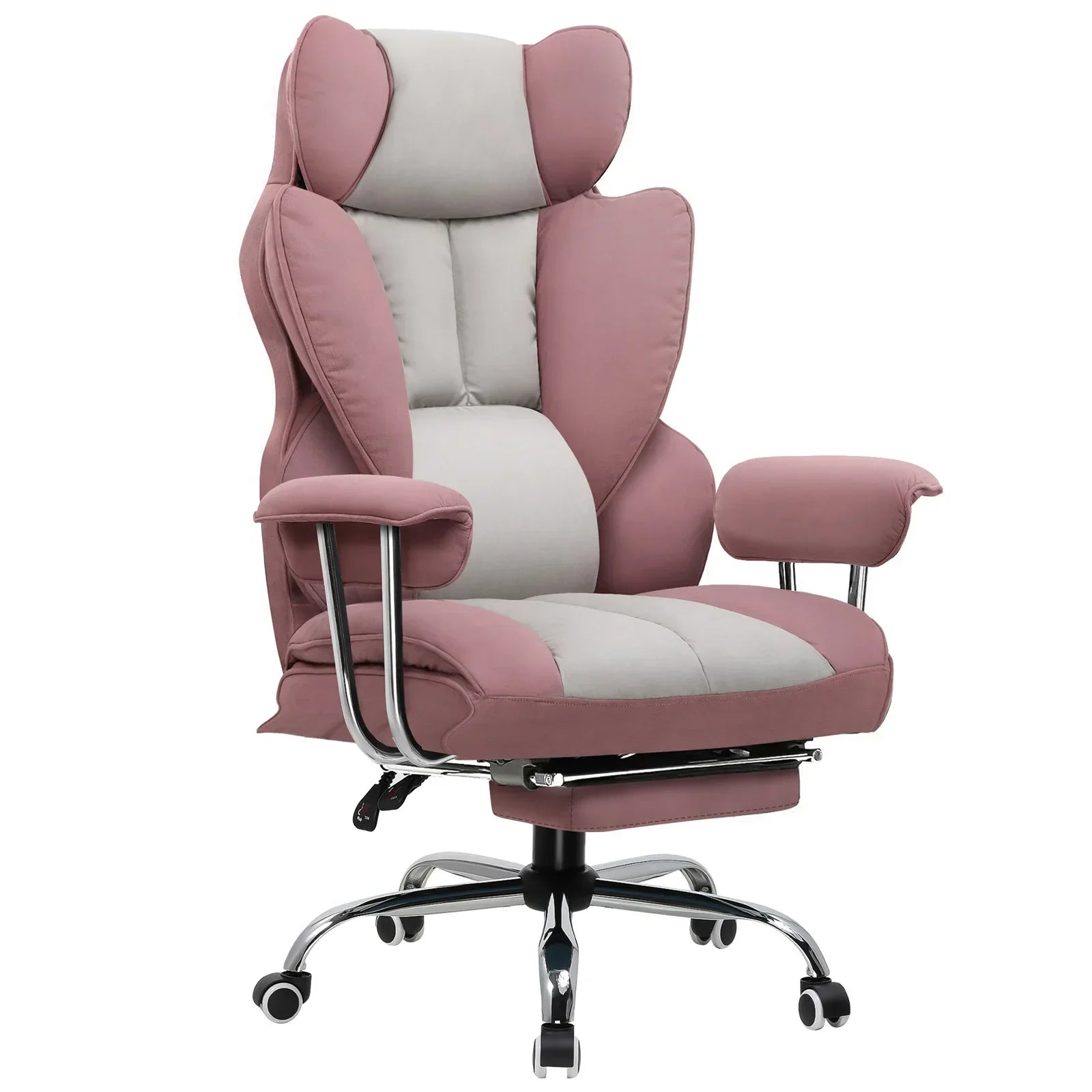 Valona – Ergonomic Fabric Gaming Chair with Footrest and Cushion