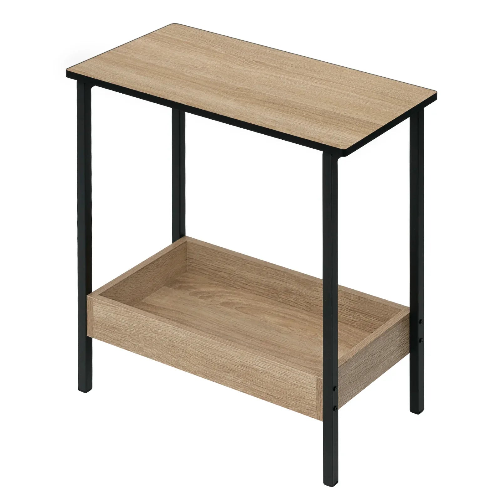 Velistra – Side Table and Coffee Table with 2 Shelves and Extra Storage