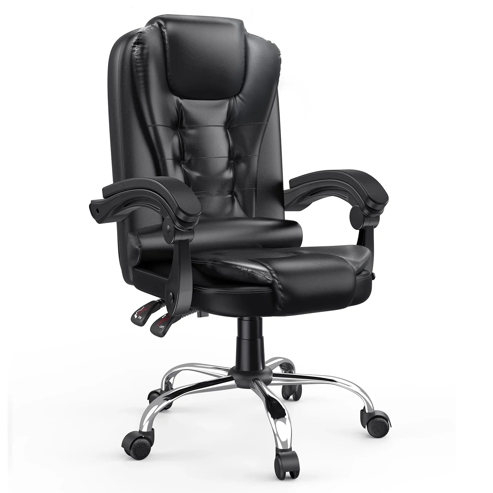Castor - Ergonomic High Back Office Chair in Faux Leather with Swivel Function