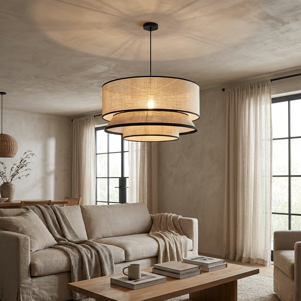 Amoreva – Beige Handmade Japandi Wabi Sabi Chandelier