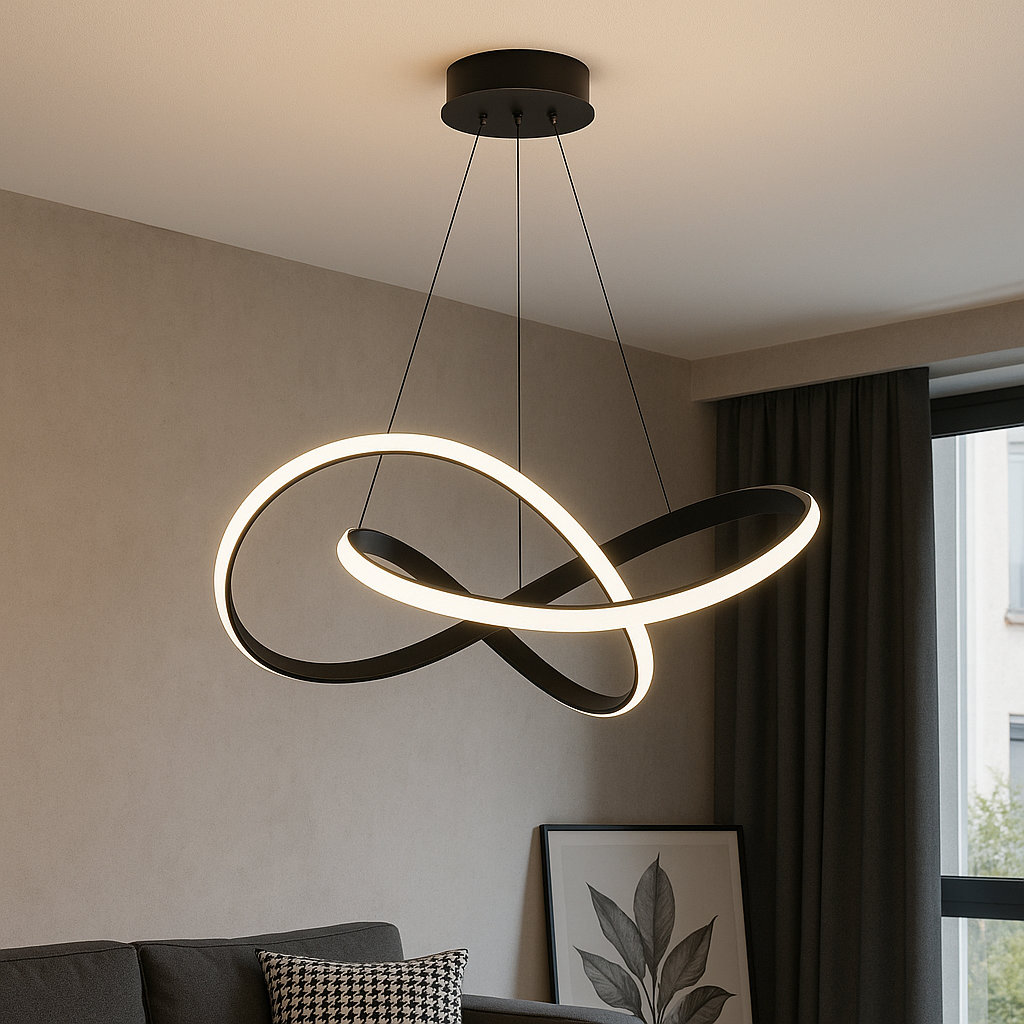 Camara - Modern Pendant Lamp Dining Room Black Aluminum