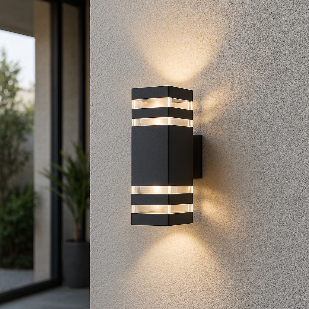 Lystria - Two-Tier Outdoor Wall Lamp With Upward and Downward Light
