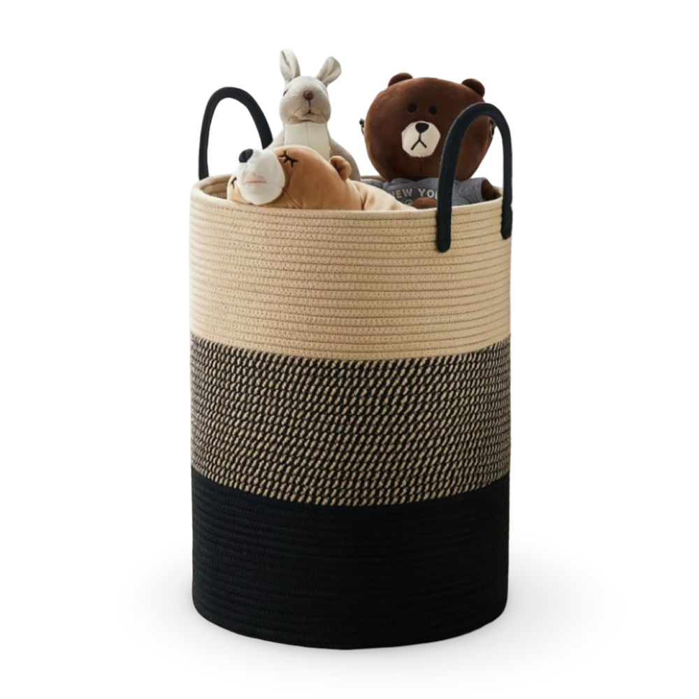 Solmiria – Braided Cotton Laundry Basket 58L with Handles 38x50