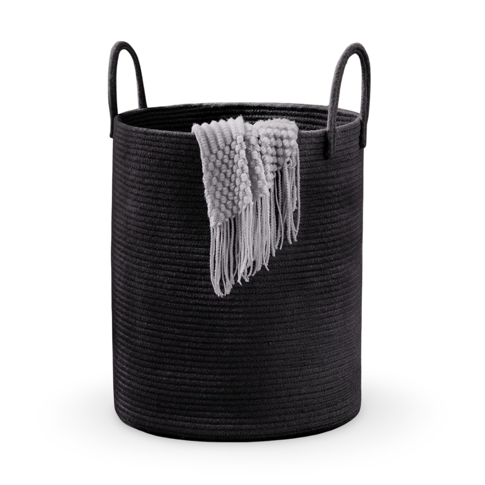 Solmiria – Braided Cotton Laundry Basket 58L with Handles 38x50