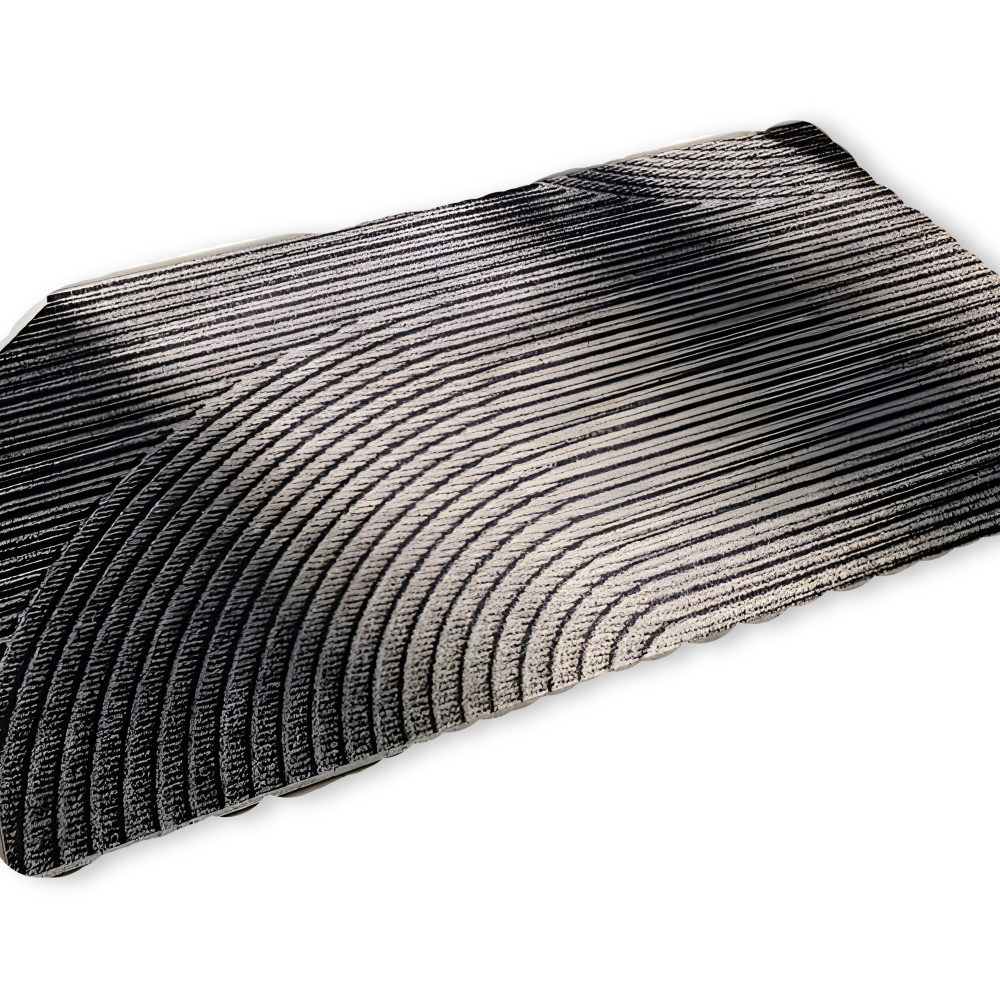Velione - Rectangular PVC Non-Slip Doormat with Geometric Pattern