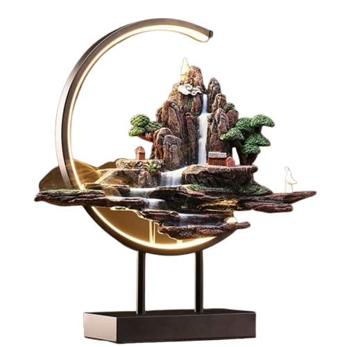 Eliandre - Incense Lamp with Misty Mountain Landscape