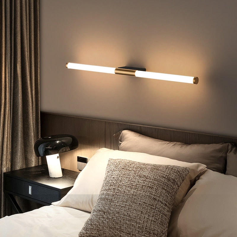 Veralyn – Modern Gold LED Wall Lamp Bar Shape Bedroom