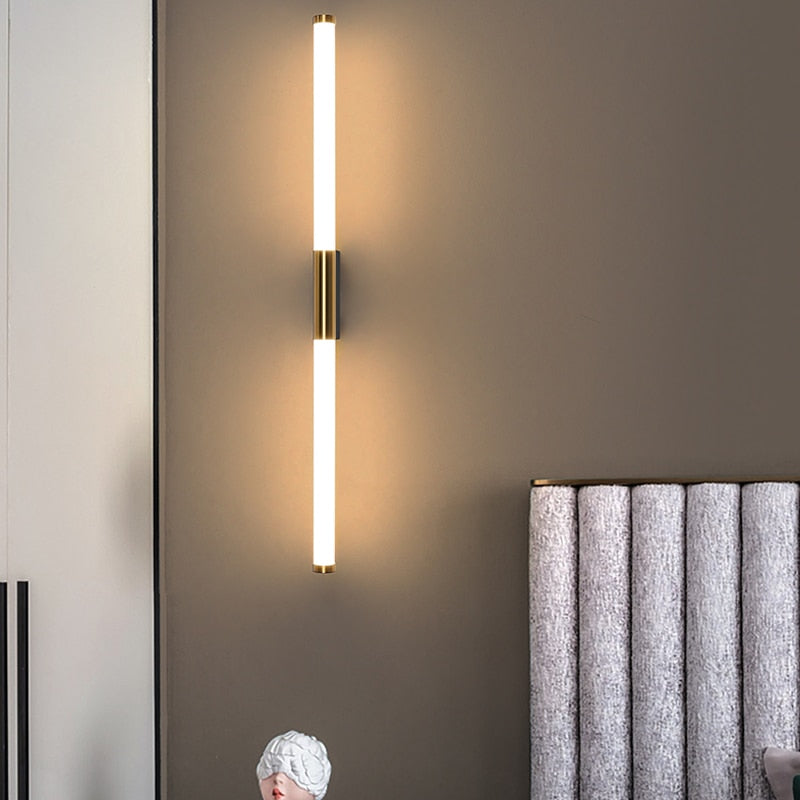 Veralyn – Modern Gold LED Wall Lamp Bar Shape Bedroom