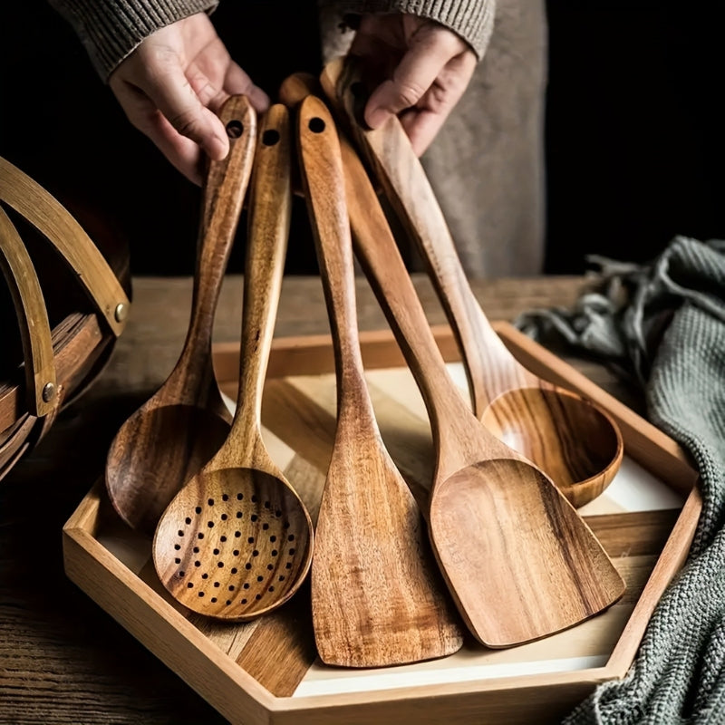 Kookora – Luxury 5-Piece Wooden Kitchen Set for Sustainable and Stylish Cooking