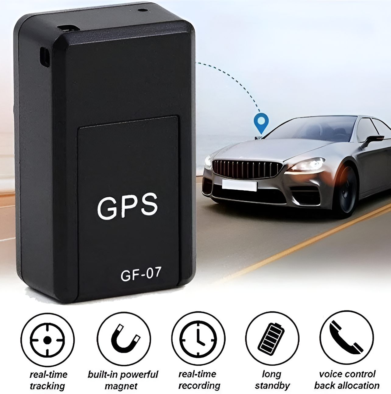 Hestia - Mini Magnetic GPS Tracker Real-time Worldwide