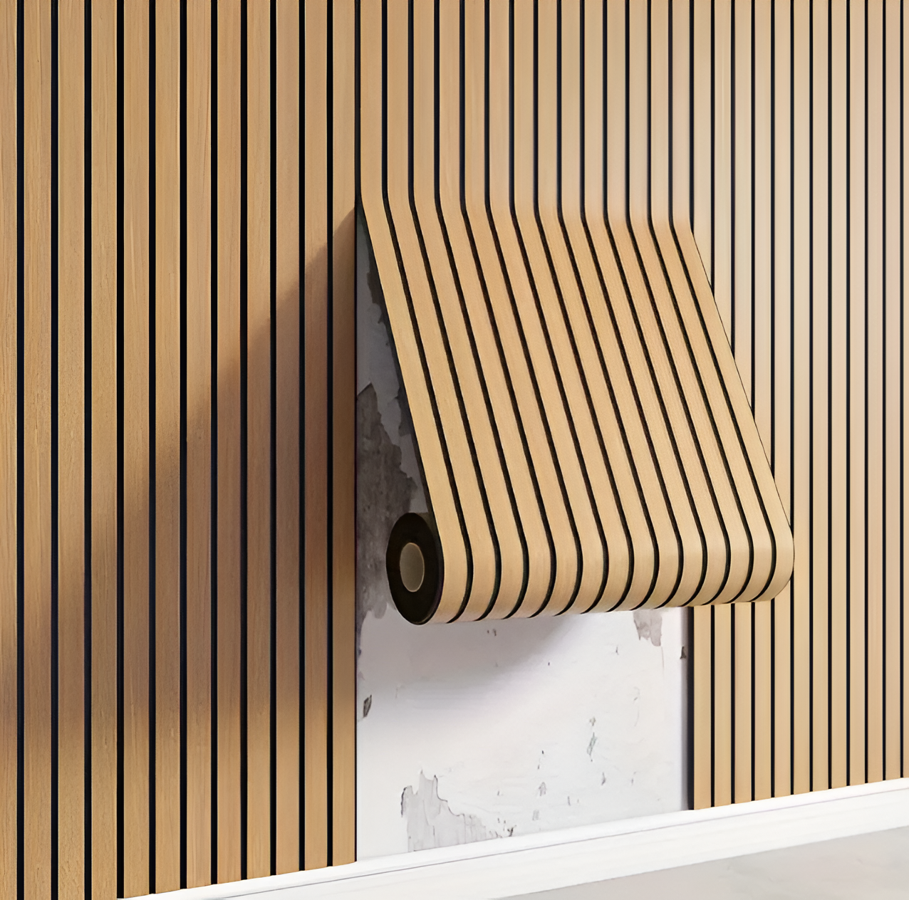 Auralis - Self-adhesive 3D PVC Wall Panel with Wood Look