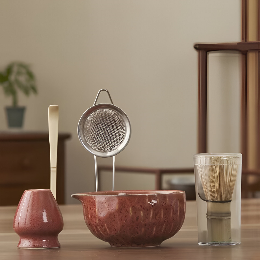 Harunori – Japanese Matcha Tea Set 5-Piece with Handmade Ceramic Bowl