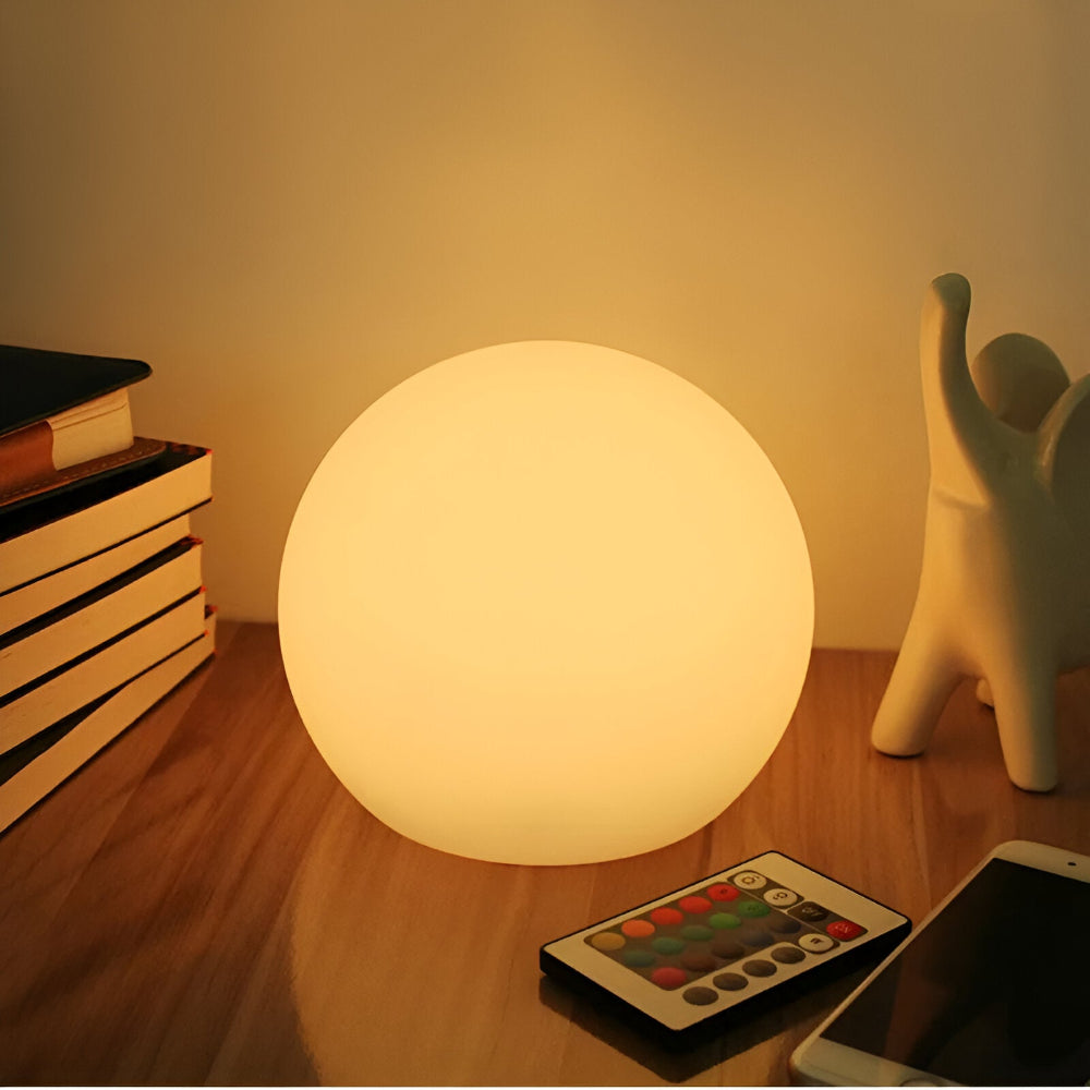 Thessara - Spherical LED Table Lamp with Dynamic Color Change