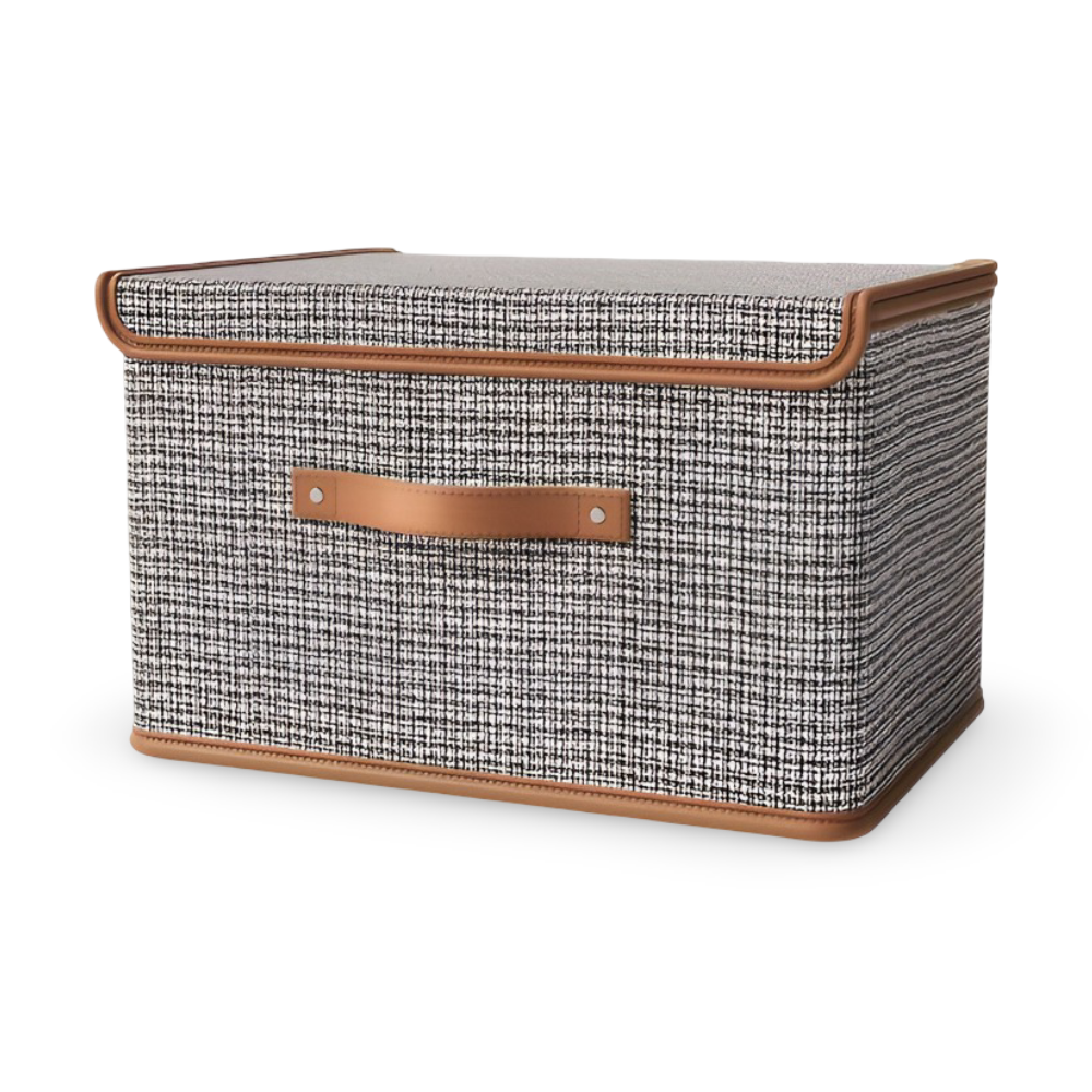 Valmont – Storage Box With Lid 54L Hahnentrit Pattern
