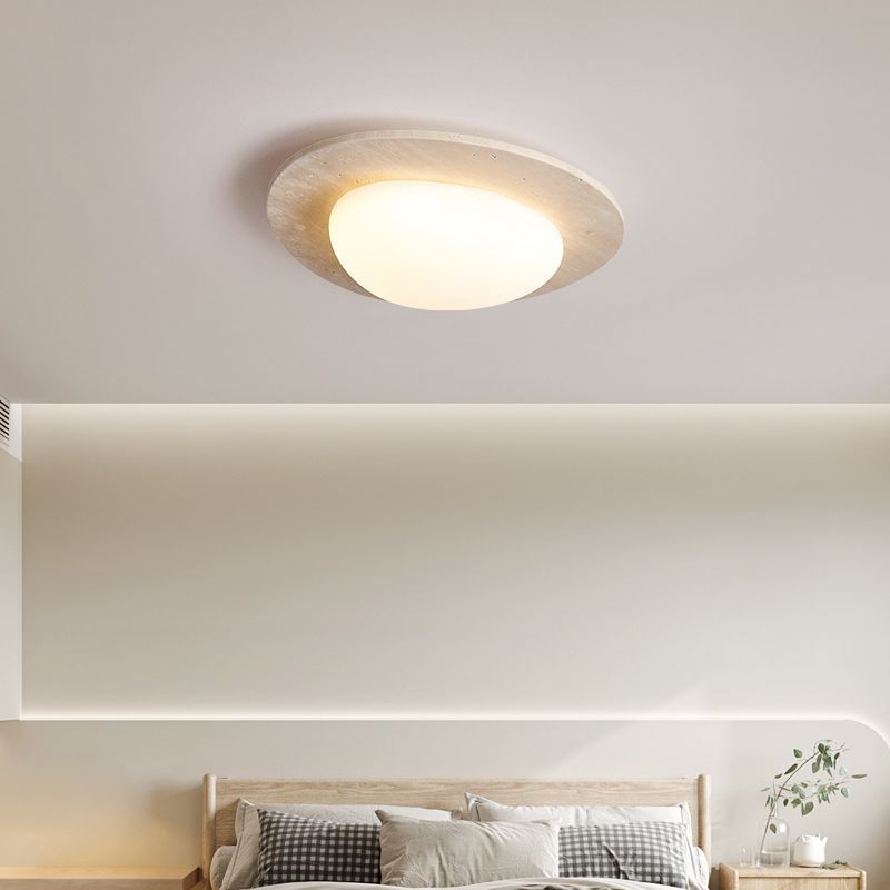 Calla – Cream Travertine LED Ceiling Light