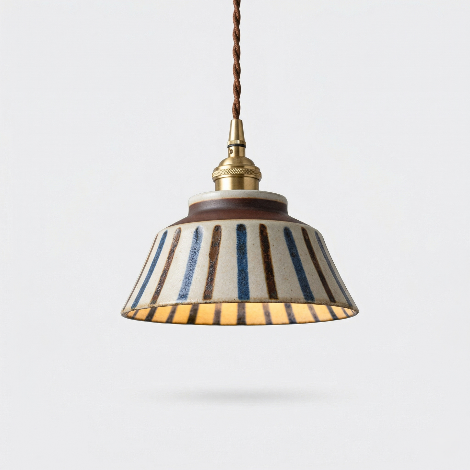 Cerano - Ceramic Pendant Lamp with Floral Design