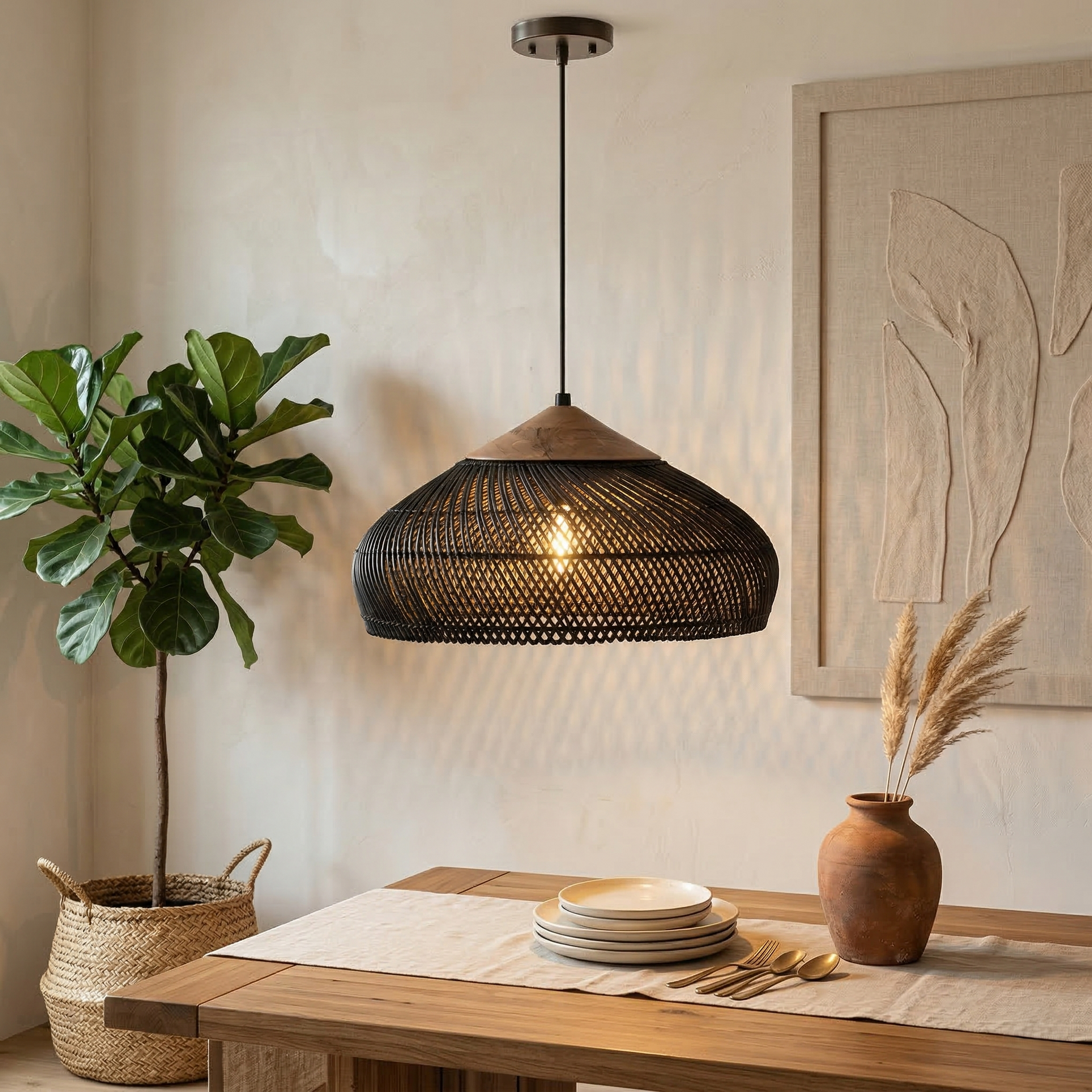 Zenvor – Pendant Lamp with Natural Woven Design