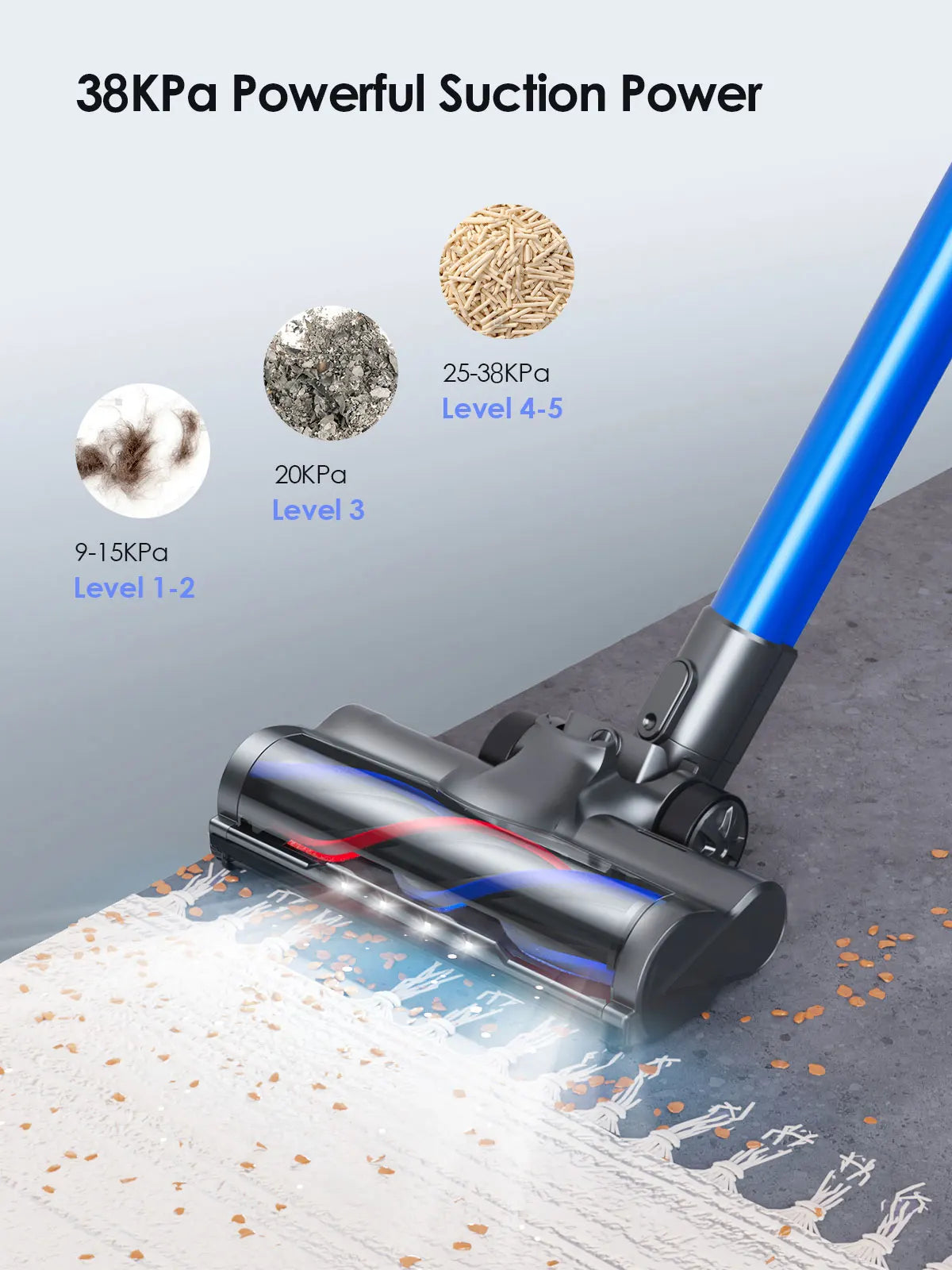 Florian – Wireless Vacuum Cleaner 450W with Removable Battery Touchscreen