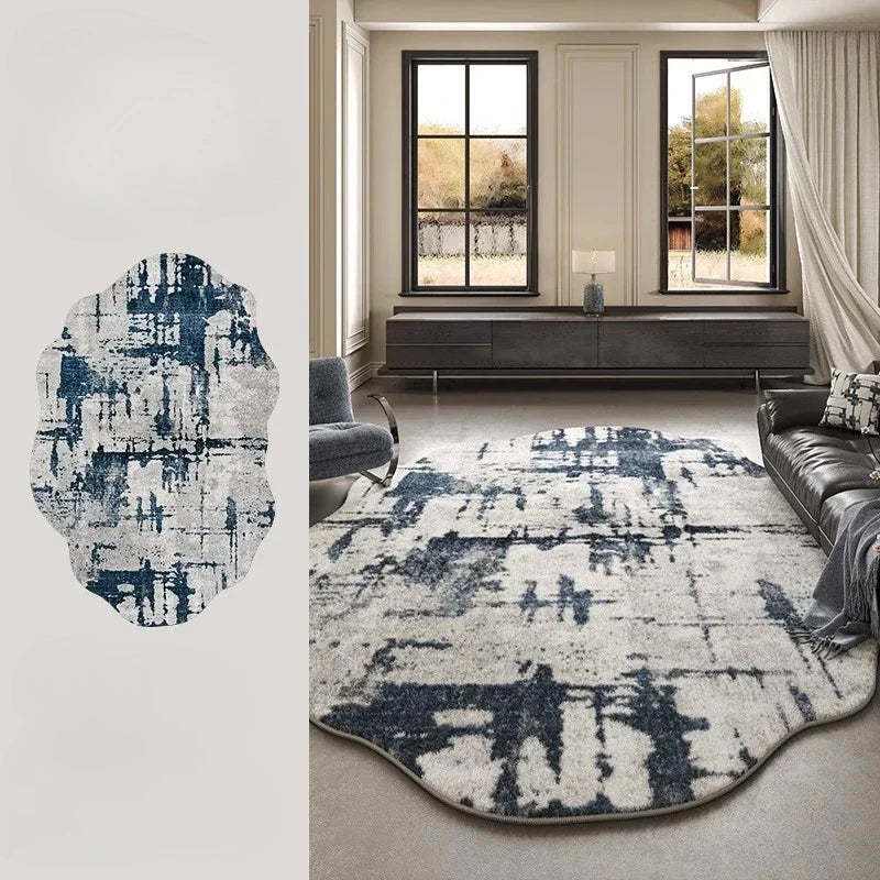 Corvessia – Irregular Plush Area Rug Light Luxury Washable for Bedroom and Living Room