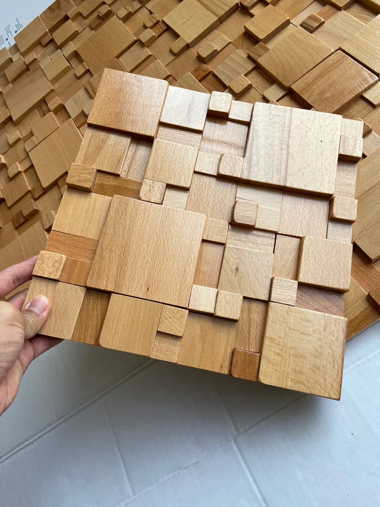 Elythra - Mosaic Wall Panels Solid Wood and Sound-Dampening Decor