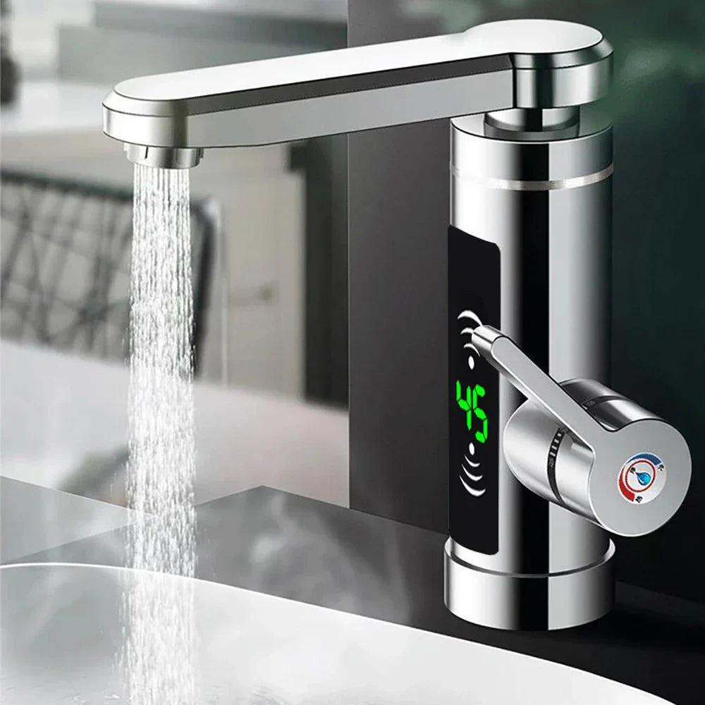 Brisenna - Kitchen Faucet with Direct Heating and 360° Swivel Spout 3000W