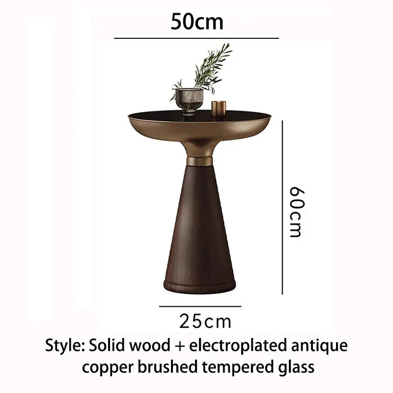 Solvaynne – Nordic Round Wooden Coffee Table Luxury Design