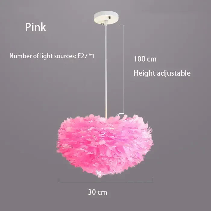 Virethia - Scandinavian Plume Pendant Lamp with Modern LED