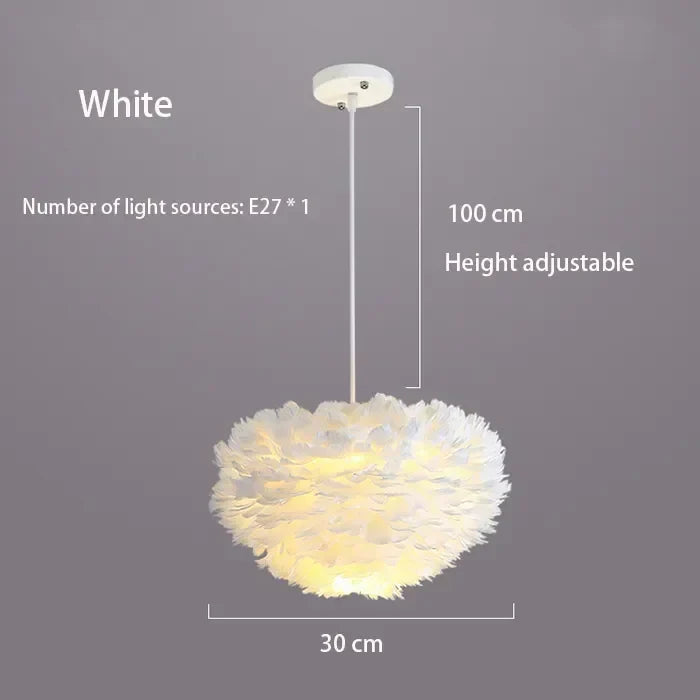 Virethia - Scandinavian Plume Pendant Lamp with Modern LED