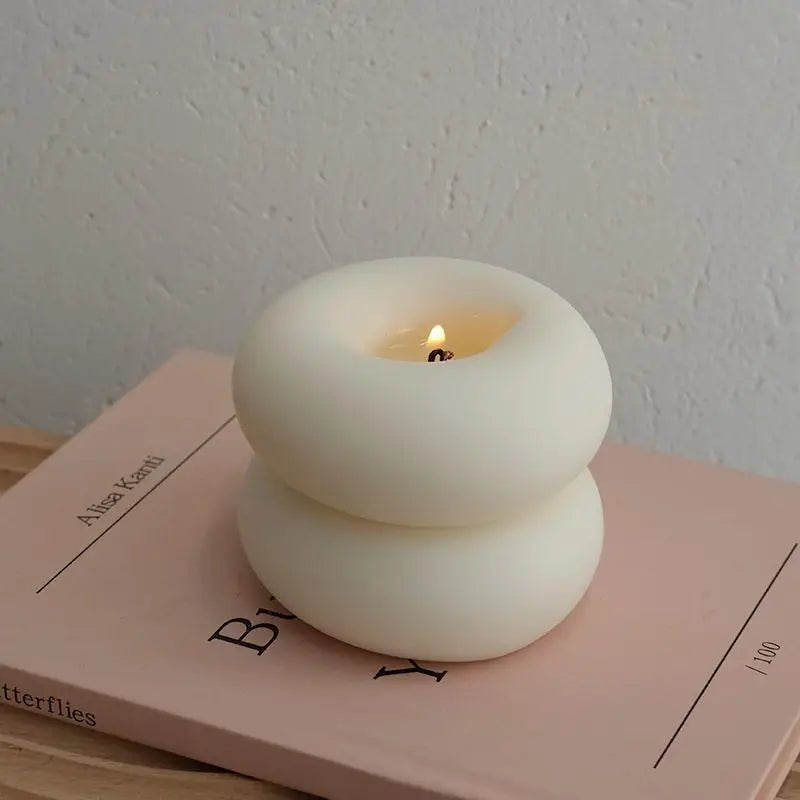 Lunirra - Round Donut Aromatherapy Candle Smokeless