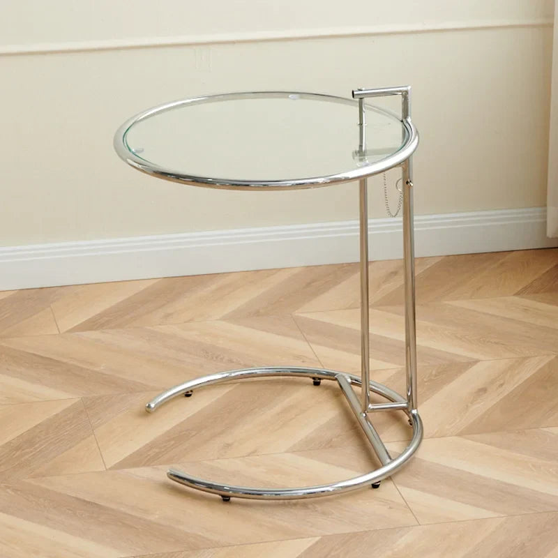 Solvane - Glass Coffee Table with Stainless Steel Base