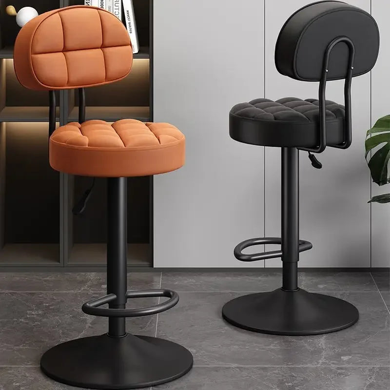 Barvion - Adjustable Swivel Bar Stool with Backrest