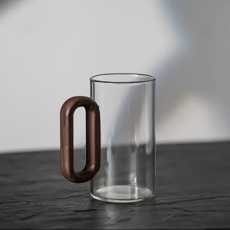 Bravion – Heat Resistant Glass Mug With Wooden Handle