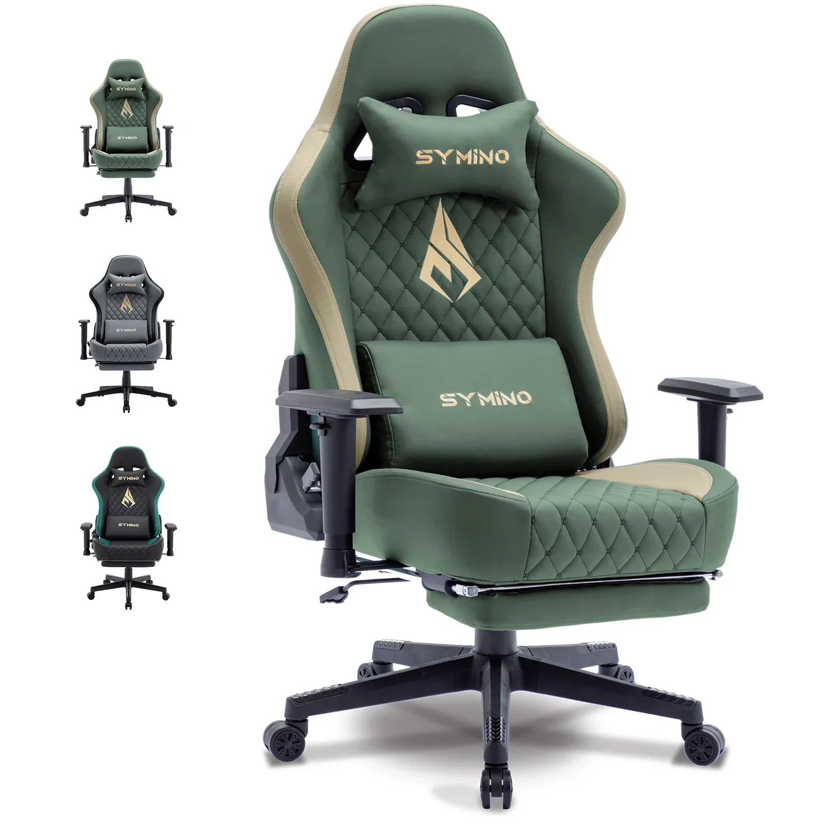 Vintoro – Ergonomic Retro Style Black Faux Leather Gaming Chair